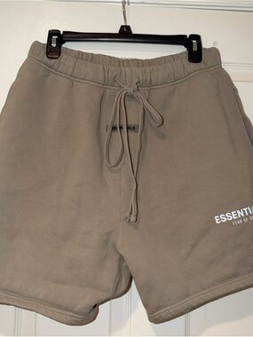 Fear of God Essentials Taupe Drawstring Athletic Shorts